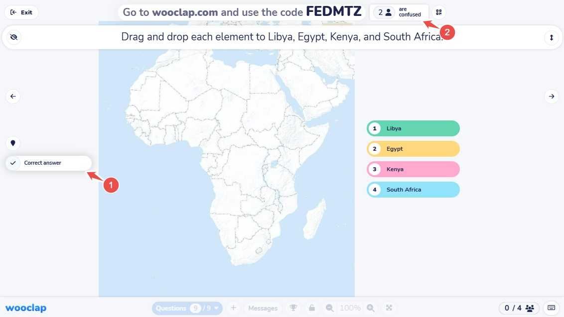 Wooclap allows real-time feedback from students and educators via the I’m confused button and Correct Answers button respectively.