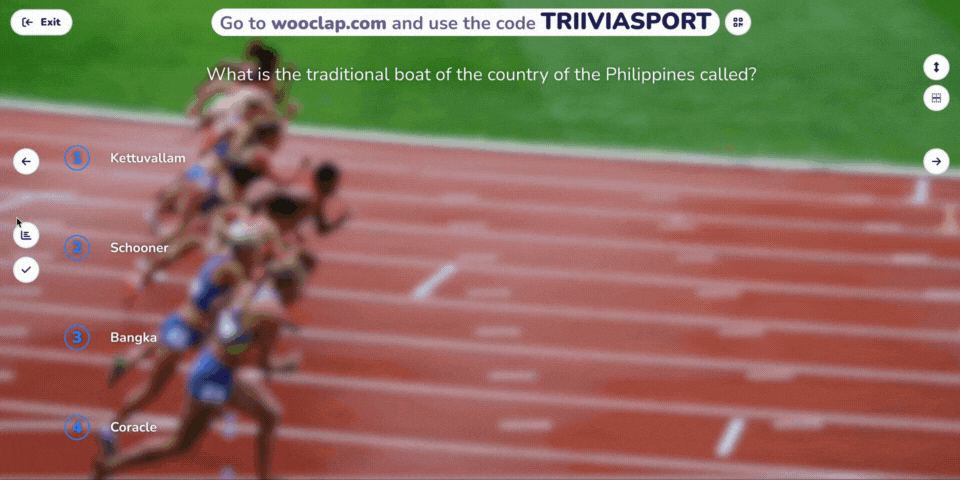 5 trivia question on the Sports template