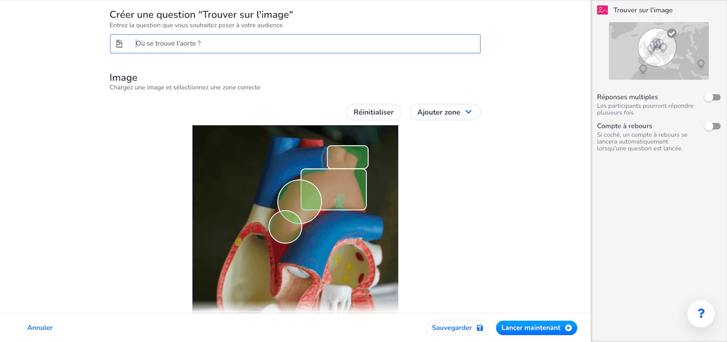 question de biologie, trouver sur l'image, Wooclap