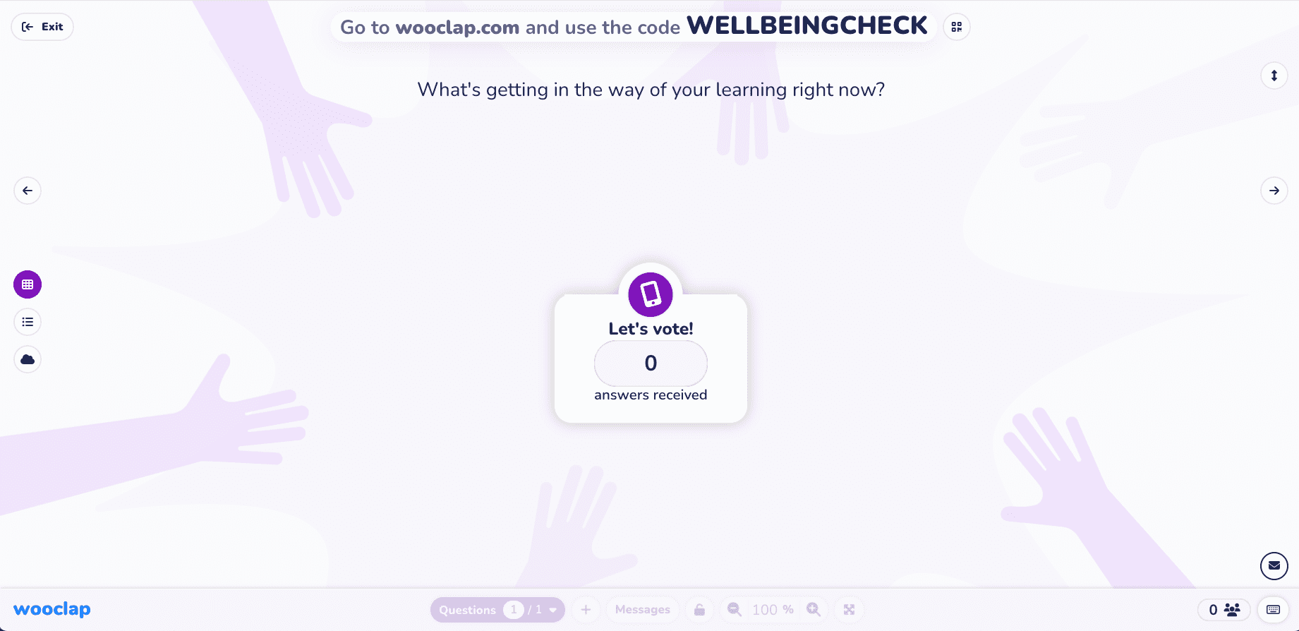 Question for Student Well-Being Check