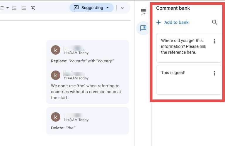 Google Classroom's comment bank feature lets educators save comments to quickly provide feedback.”