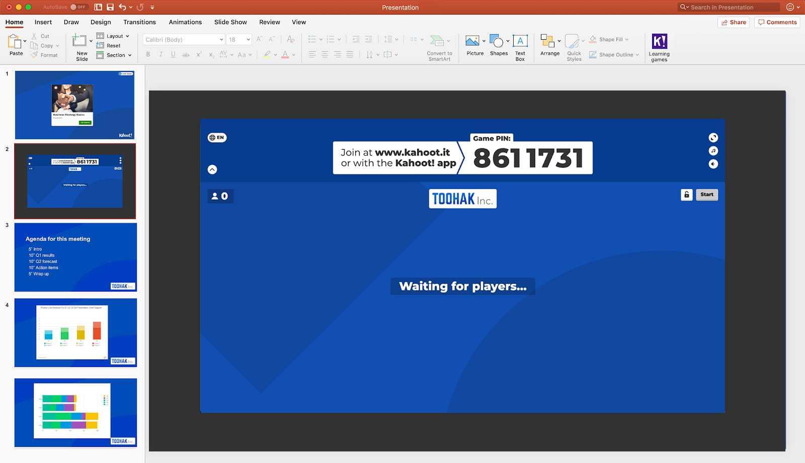 Kahoot integrates with your Microsoft PowerPoint so you can add Kahoot quizzes, training materials, and polls directly into PowerPoint presentations.