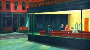 Example with Nighthawks, by Edward Hopper.