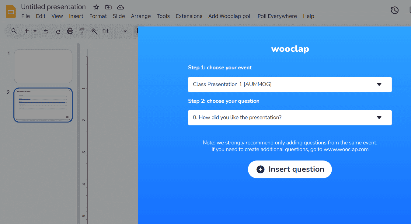 Wooclap integrations