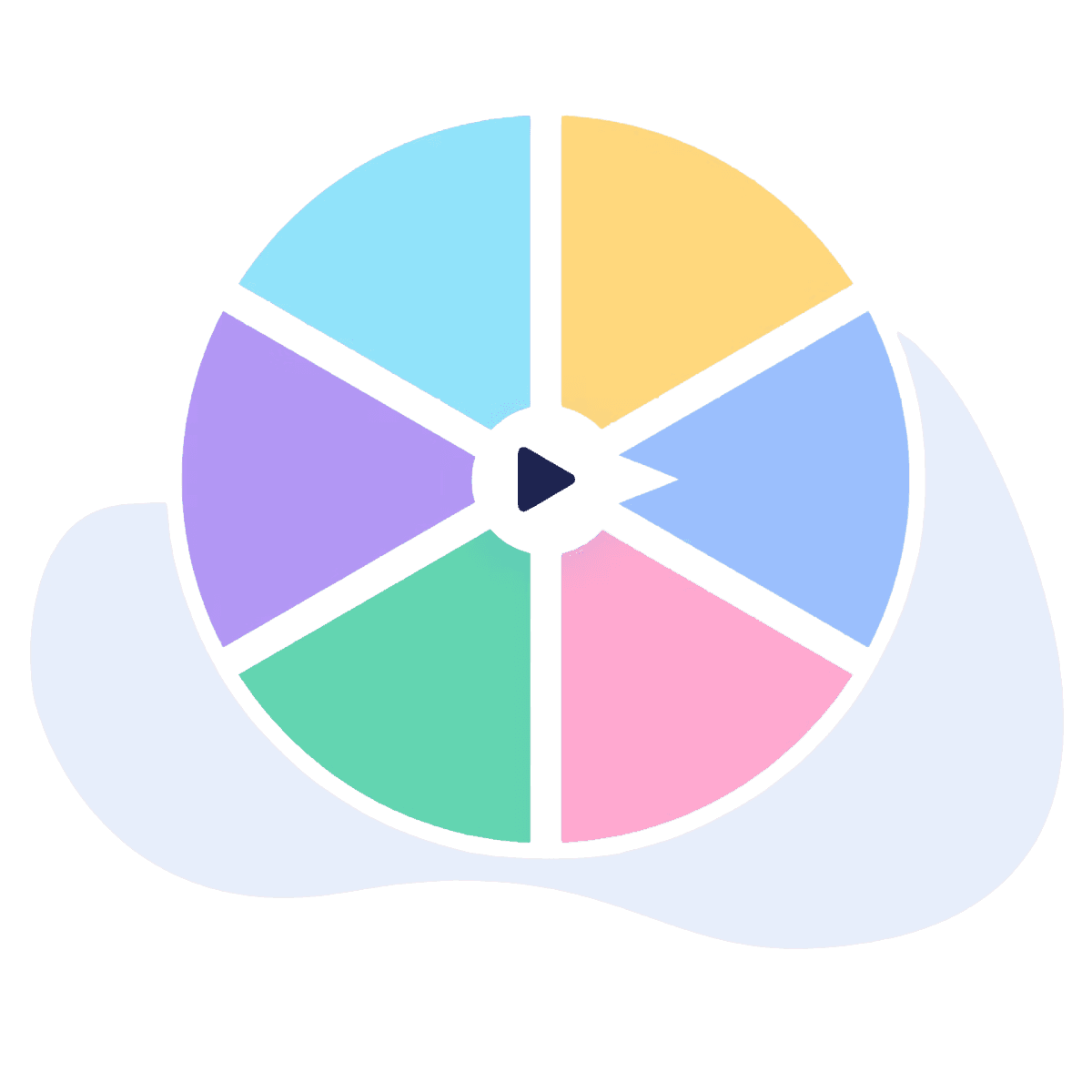 Spin the wheel interface showing random names selected during a live session